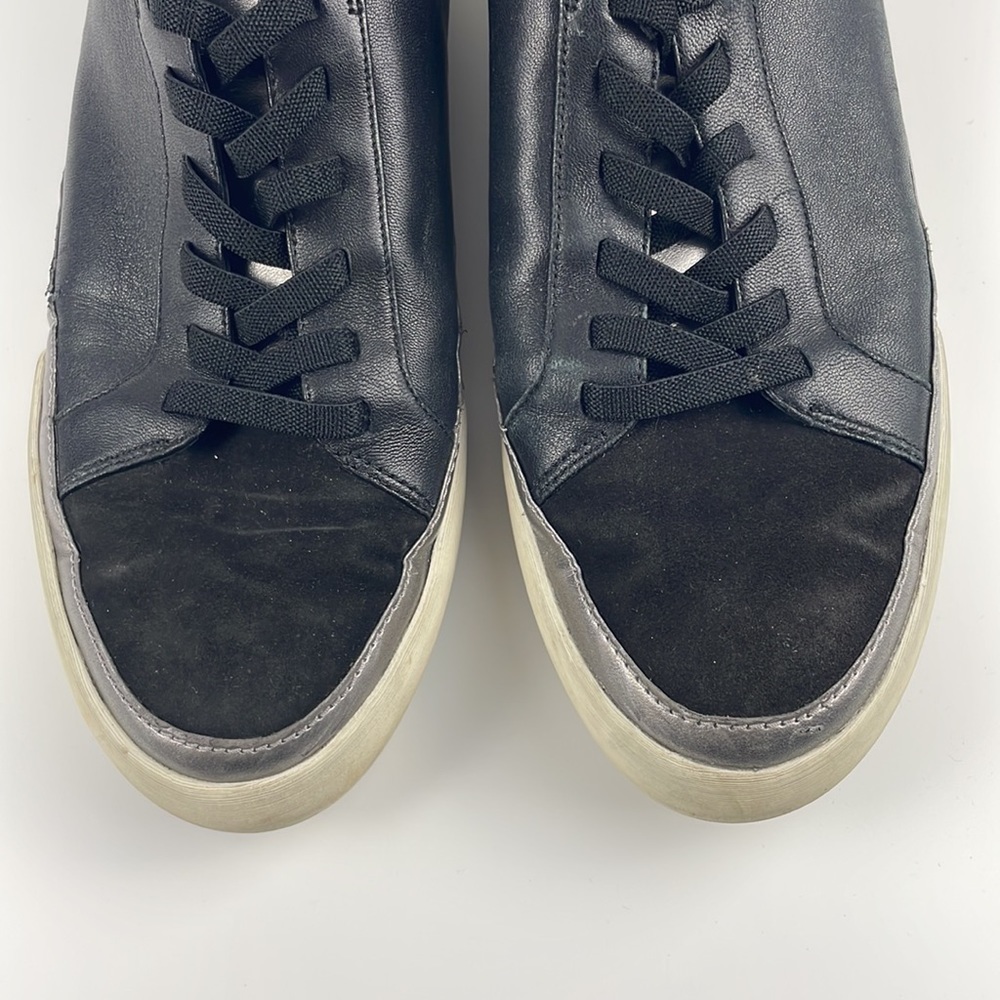 27 Edit | Valarie 100% Genuine Real Leather Upper Lace Up Sneaker Kicks Black 9M - Picture 5 of 13